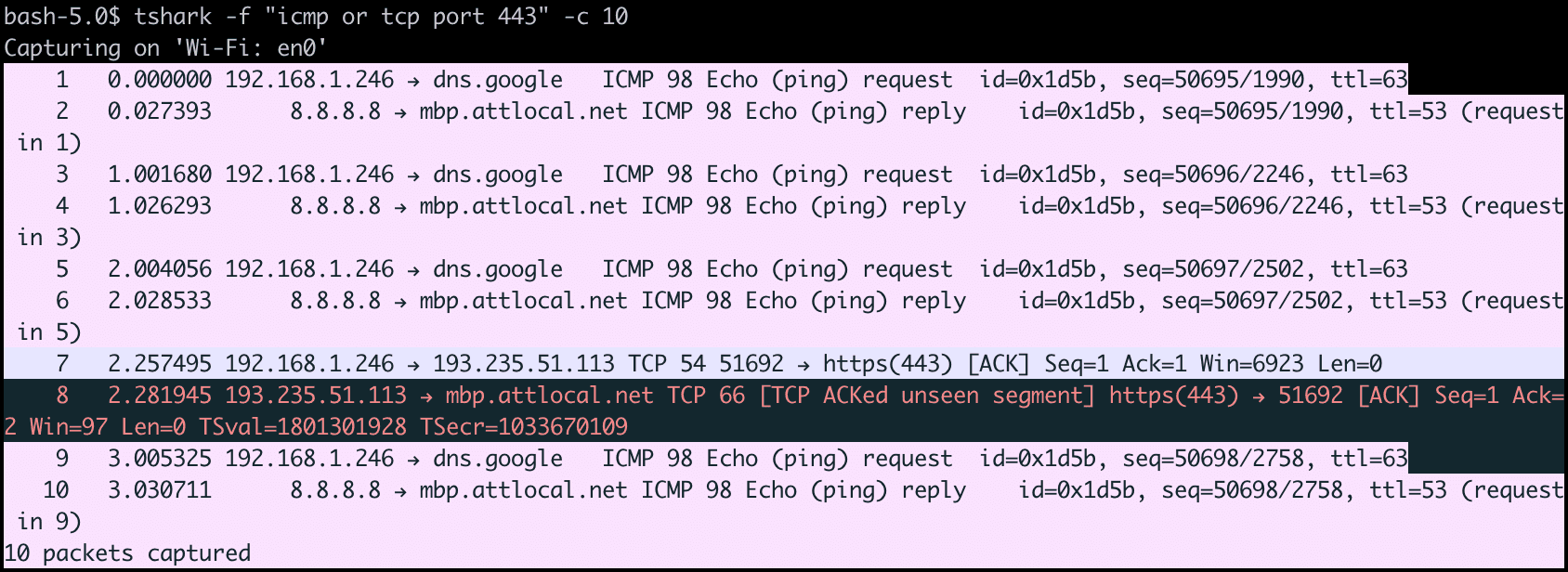 Example Capture Filter