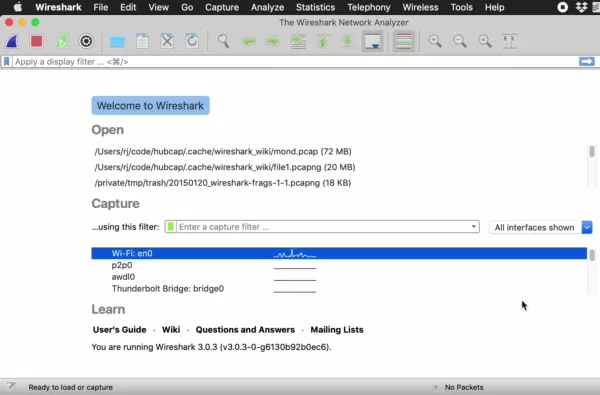 Finding the temp file Wireshark creates